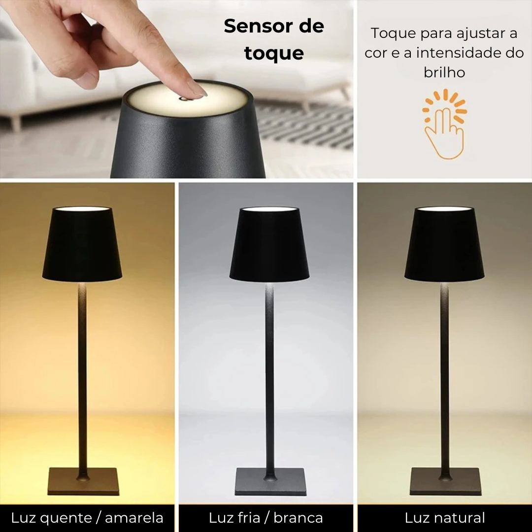 Luminária LED Toque